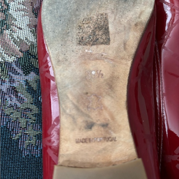 LONGCHAMP Ladies Lipstick Red Patent Leather Ballet Flats Size 38.5 US 7.5 - Picture 14 of 16